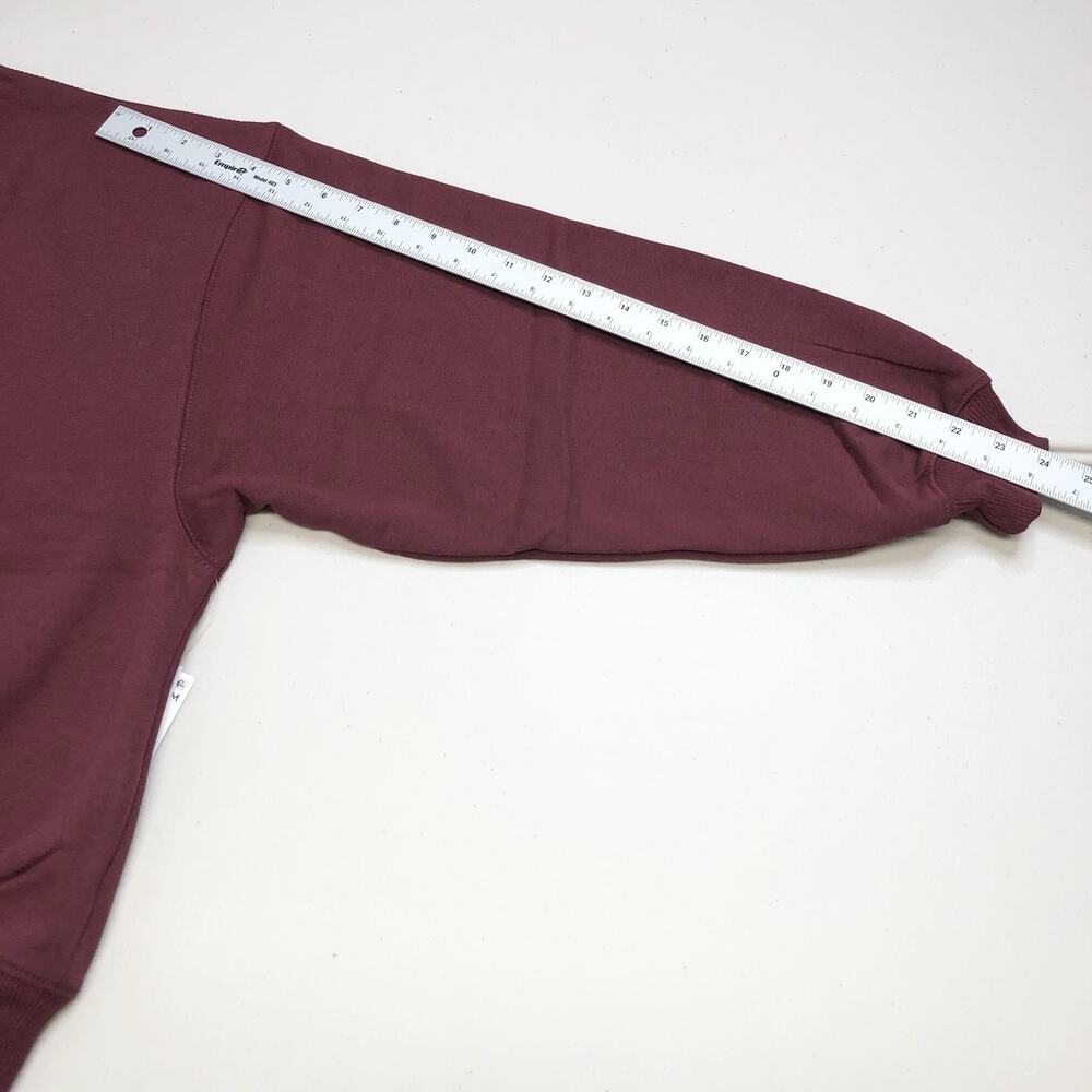 BP Nordstrom Sweatshirt Womens Small Burgundy Fleece Long Sleeve Pullover - Picture 4 of 8